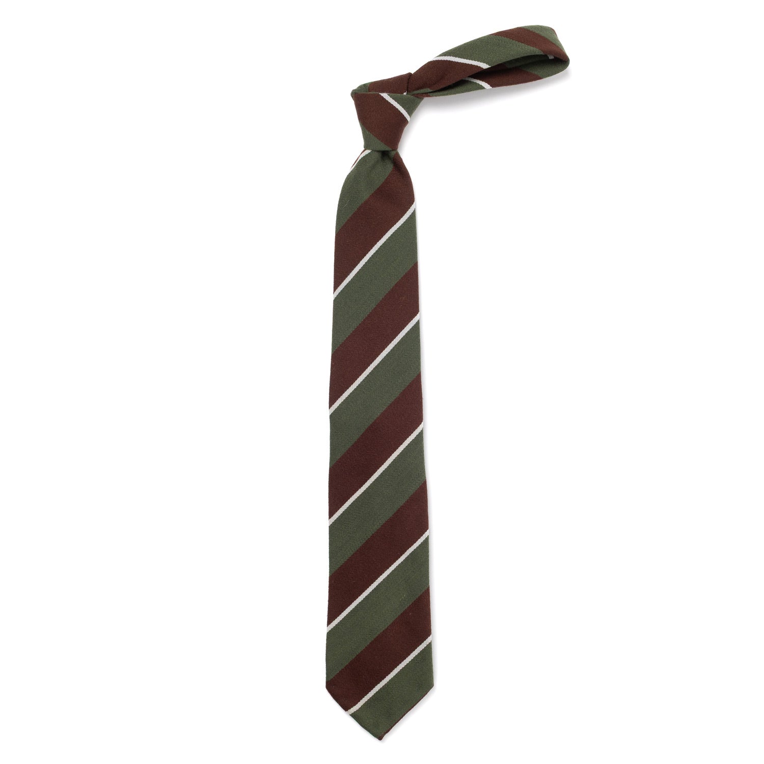 Limited Deadstock Edition: Tie "Vintage Stripe" made of pure Wool - hand-rolled